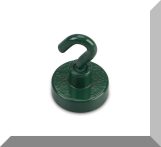 D20x6mm.  Kampós Neodym POT mágnes ZÖLD