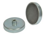   D124X26/50  POT mágnes ferrit betéttel M14 belső menetes csappal.