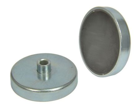 D124X26/50  POT mágnes ferrit betéttel M14 belső menetes csappal.