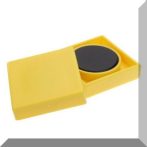   35x35x9mm. Nagy négyzetes irodamágnes ferrit mágnes betéttel - Citrom sárga