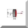 D14x4,5 mm. Ferrit korong mágnes