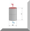 D5x8mm. N38 Henger alakú Neodym mágnes 