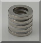 D40/d25x5 mm. N42 Gyűrű Neodym mágnes, Axiális