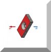 20X10x3 mm. N38 Neodym téglatest mágnes süllyesztett furattal