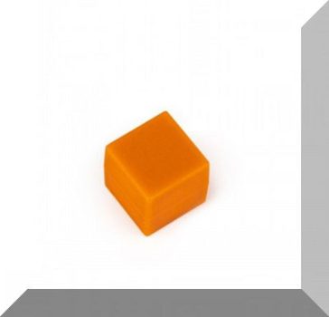 13x13x13 mm. NdFeB Műanyag-bevonatos mágnes (Polipropilén) -Narancs