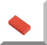   25x13x6 mm. NdFeB Műanyag-bevonatos mágnes (Polipropilén) -piros