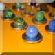 Tábla mágnes (NdFeB mágnessel) Üveg - mágnestáblához (választható színű golyóval)