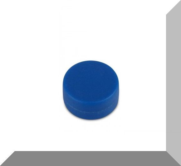 D12,7x6,3 mm. NdFeB Műanyag-bevonatos mágnes (Polipropilén) -kék