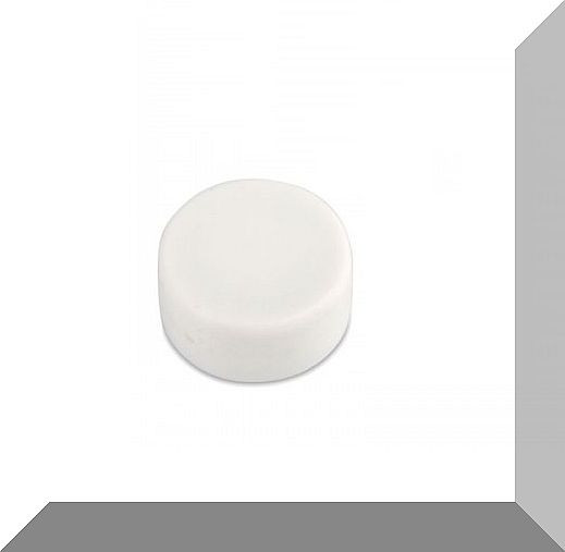 D12,7x6,3 mm. NdFeB Műanyag-bevonatos mágnes (Polipropilén) -fehér